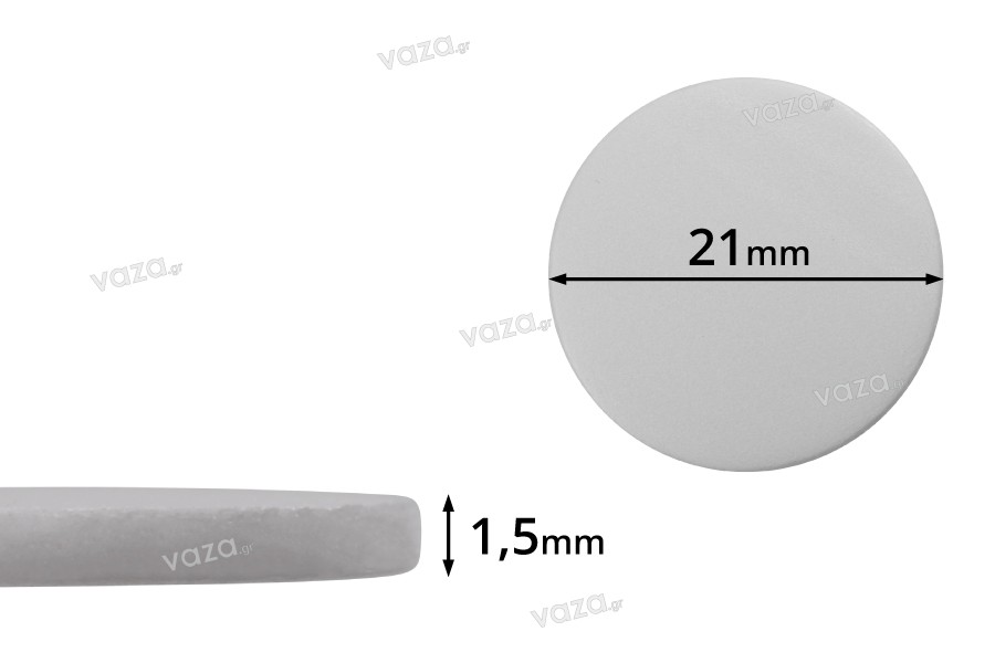 21 mm plastic (PE Foam) seal, white for jars - 100 pcs
