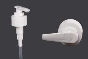 Pompë plastike 28/410, në ngjyrë të bardhë, me mekanizëm sigurie, e përshtatshme për shampo, krem ose emulsion. -immagine_prodotto