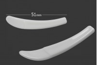 White plastic (PE) cosmetic spatula in size 51x9 mm - 24 pcs 