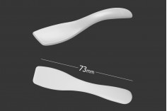 Spatula plastike për krem (PE) e bardhë 73x15 mm - 24 copë