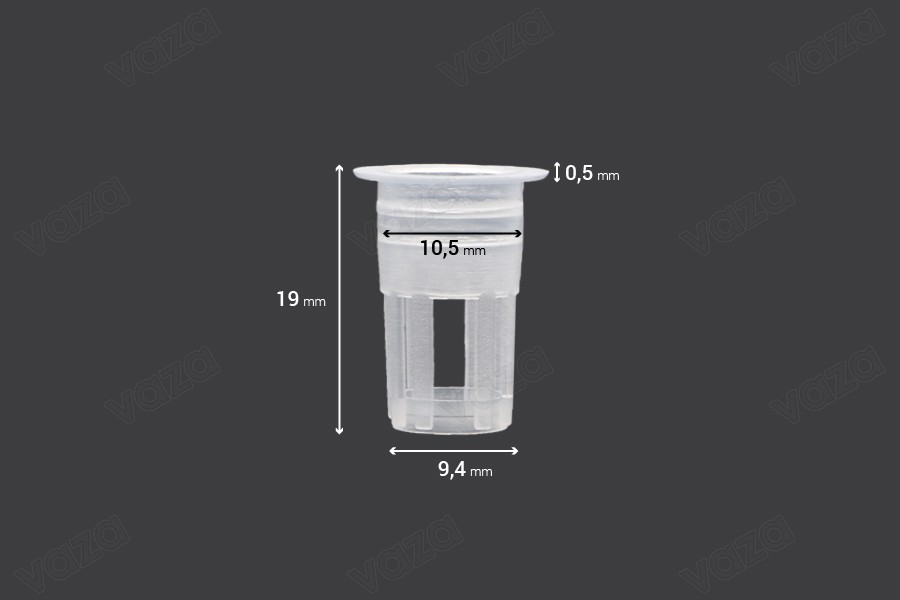 Durchflussregler - Kunststoffablauf (PE) - Durchmesser 10,5 mm - 50 Stk-