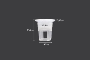 Régulateur de débit - égouttoir en plastique (PE) - diamètre 10,8 mm - 50 pcs-3