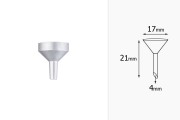 Funnel alloy silver MATTE-diameter 17 mm (4 mm endpoint)