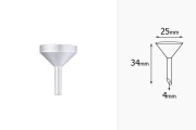 Aluminum Funnel silver MATTE-diameter 25 mm (4 mm endpoint)