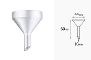 Χωνί αλουμινένιο ασημί ΜΑΤ - διάμετρος 44 mm (απόληξη 10 mm)