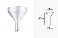 Χωνί αλουμινένιο ασημί ΜΑΤ - διάμετρος 44 mm (απόληξη 10 mm)