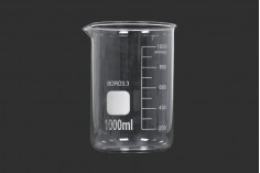 Becher in vetro da 1000 ml a forma cilindrica