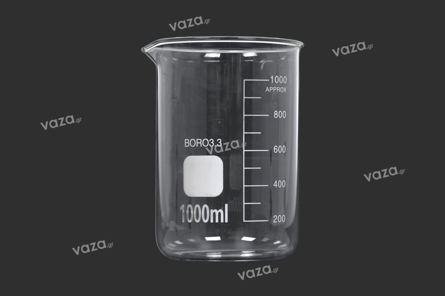 Ποτήρι ζέσεως 1000 ml γυάλινο κυλινδρικό 