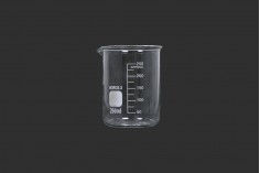 Becher in vetro da 250 ml a forma cilindrica