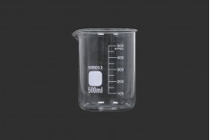 Becher in vetro da 500 ml a forma cilindrica