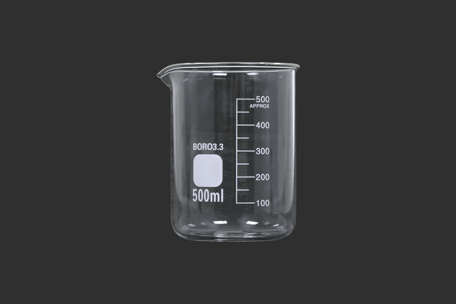 Bécher en verre de 500 ml cylindrique