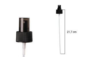 Spruzzatore per oli 28/410 in plastica con tappo nero-εικόνα_διαστάσεις
