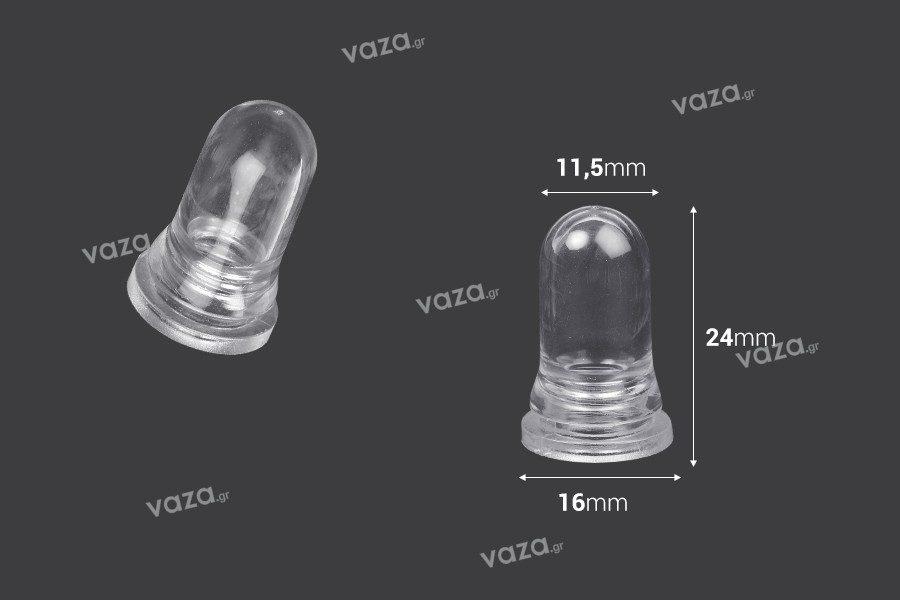 Transparent rubber for droppers 5 to 100 ml