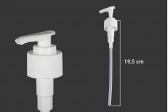 Plastic pump 28/410 white with safety for shampoo - cream