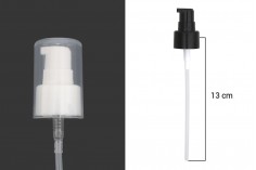 PP24 plastic pump for cream with transparent lid