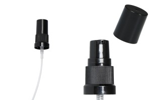 Pompe en plastique à crème PP18 avec couvercle en plastique de couleur noire-εικόνα_προϊοντική