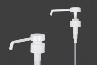 Long nozzle white plastic pump with 28/410 finish