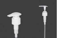 Plastic pump 24/410 for cream, white with safety