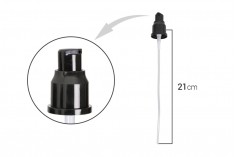 Pump for plastic cream, dimension 20/410 with plastic transparent lid