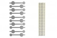 Joint autocollant - ruban de sécurité en aluminium 35 mm argent - 96 pièces