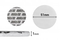 Παρεμβύσματα 51 mm για βαζάκια (κολλάει με την πίεση) - 50 τμχ