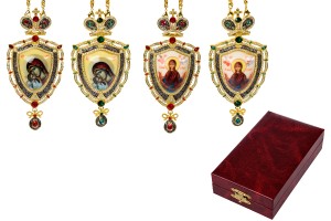 Engolpio Panagia métal avec chaîne et étui-εικόνα_προϊοντική