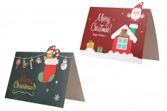 Christmas greeting paper cards - 10 pcs