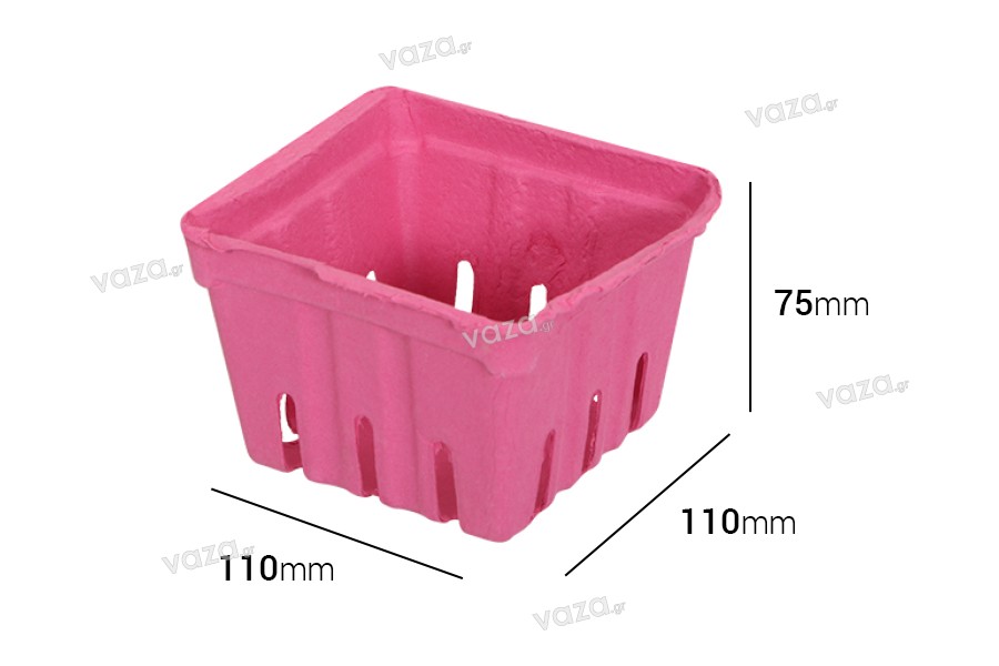 Καλαθάκια για φρούτα 110x110x75 mm από ανακυκλωμένο χαρτί  