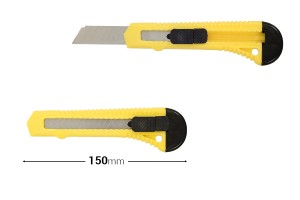 Lame à usage général avec sécurité, poignée en plastique et lame réglable-εικόνα_διαστάσεις