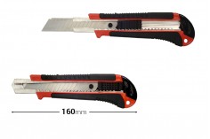 Working blade with safety, plastic handle and adjustable blade