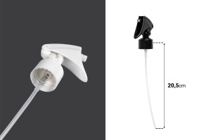 Plastic spray pump 28/410 in different colors with safety-εικόνα_διαστάσεις