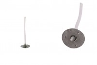 Mèches en coton ciré pour bougies d&#39;une longueur de 40 mm et d&#39;un socle en métal - 500 pcs
