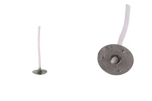 Mèches en coton ciré pour bougies de 40 mm de long avec support métallique - 50 pcs-1