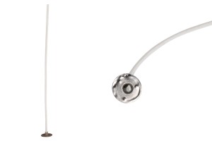 Mèches en coton ciré pour bougies de 150 mm de long avec support métallique - 100 pcs-1