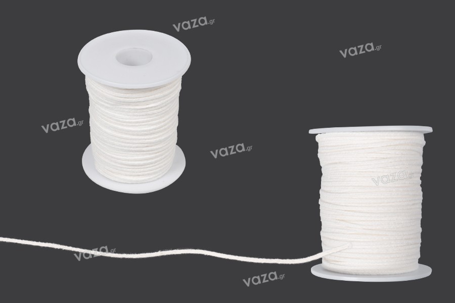 Cotton wicks for candles - roll of 60 meters (diameter 2,8 mm)