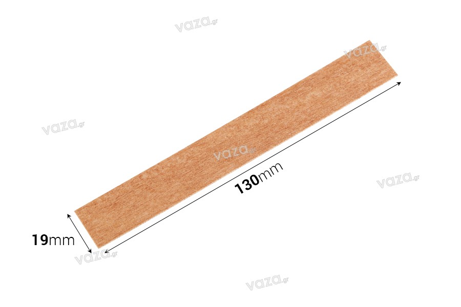 Wooden wicks 19x130 mm with metal base for candles - 25 pcs