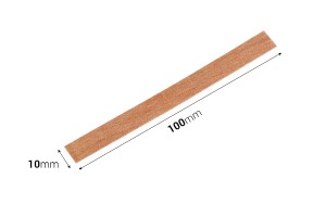 Mèches en bois 10 x 130 mm avec support métallique pour bougies - 25 pcs-2