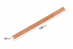 Fitil druri 10x130 mm me bazë metalike për qirinj - 25 copë