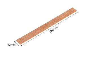 Mèches en bois 13 x 130 mm avec support métallique pour bougies - 25 pcs-2