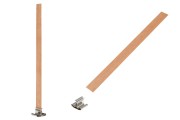 Mèches en bois 12,5 x 150 mm avec support métallique pour bougies - 25 pcs