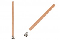 Mèches en bois 12,5 x 150 mm avec support métallique pour bougies - 25 pcs