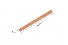 Mèches en bois 8 x 90 mm avec support métallique pour bougies - 25 pcs