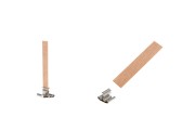 Mèches en bois 13 x 160 mm avec support métallique pour bougies - 25 pcs