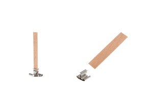 Holzdochte 13x60 mm mit Metallfuß für Kerzen - 25 Stk-εικόνα_προϊοντική