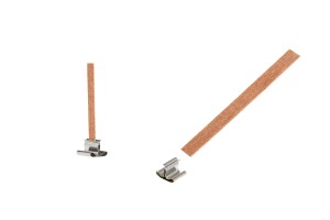 Holzdochte 6x60 mm mit Metallfuß für Kerzen - 25 Stk-εικόνα_προϊοντική