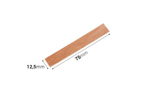 Holzdochte 12,5x75 mm mit Metallfuß für Kerzen - 25 Stk-εικόνα_διαστάσεις