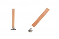 Mèches en bois 12,5 x 75 mm avec support métallique pour bougies - 25 pcs