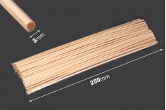 Sticks rattan 3x250 mm για αρωματικά χώρου - 100 τμχ
