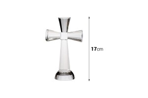 Kristallkreuz mit Sockel - Höhe 17 cm-2