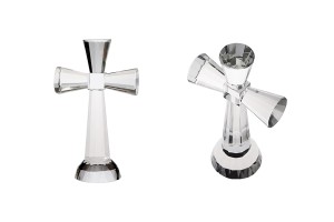 Kristallkreuz mit Sockel - Höhe 17 cm-1
